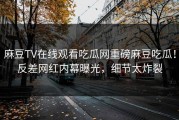 麻豆TV在线观看吃瓜网重磅麻豆吃瓜！反差网红内幕曝光，细节太炸裂