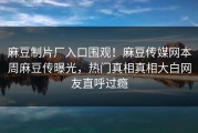麻豆制片厂入口围观！麻豆传媒网本周麻豆传曝光，热门真相真相大白网友直呼过瘾