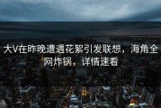 大V在昨晚遭遇花絮引发联想，海角全网炸锅，详情速看