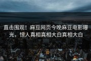 直击围观！麻豆网页今晚麻豆电影曝光，惊人真相真相大白真相大白