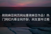 刚刚麻豆网页网站重磅麻豆作品！热门网红内幕全网炸裂，网友直呼过瘾